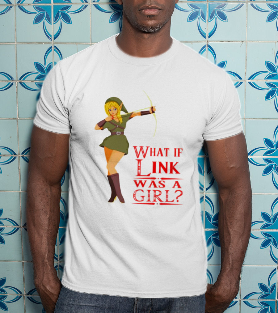 The Legend Of Zelda What If Link Was A Girl Bow And Arrow Pose T-Shirt