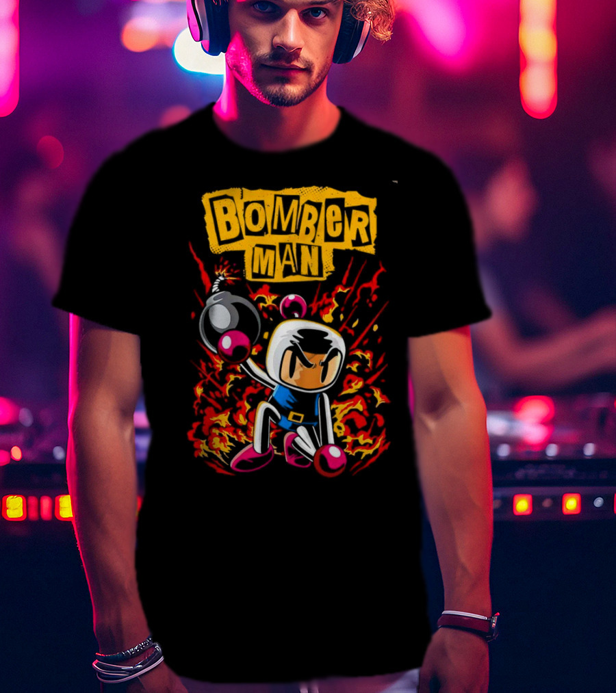 Bomberman Dynamic Action Explosion Iconic T-Shirt