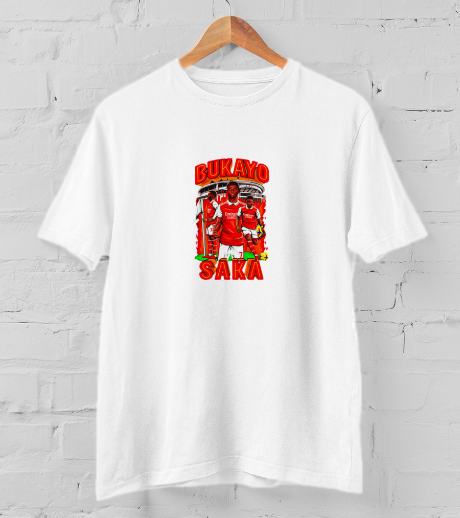 Bukayo Saka Arsenal Fire Stadium Soccer Graphics T-Shirt