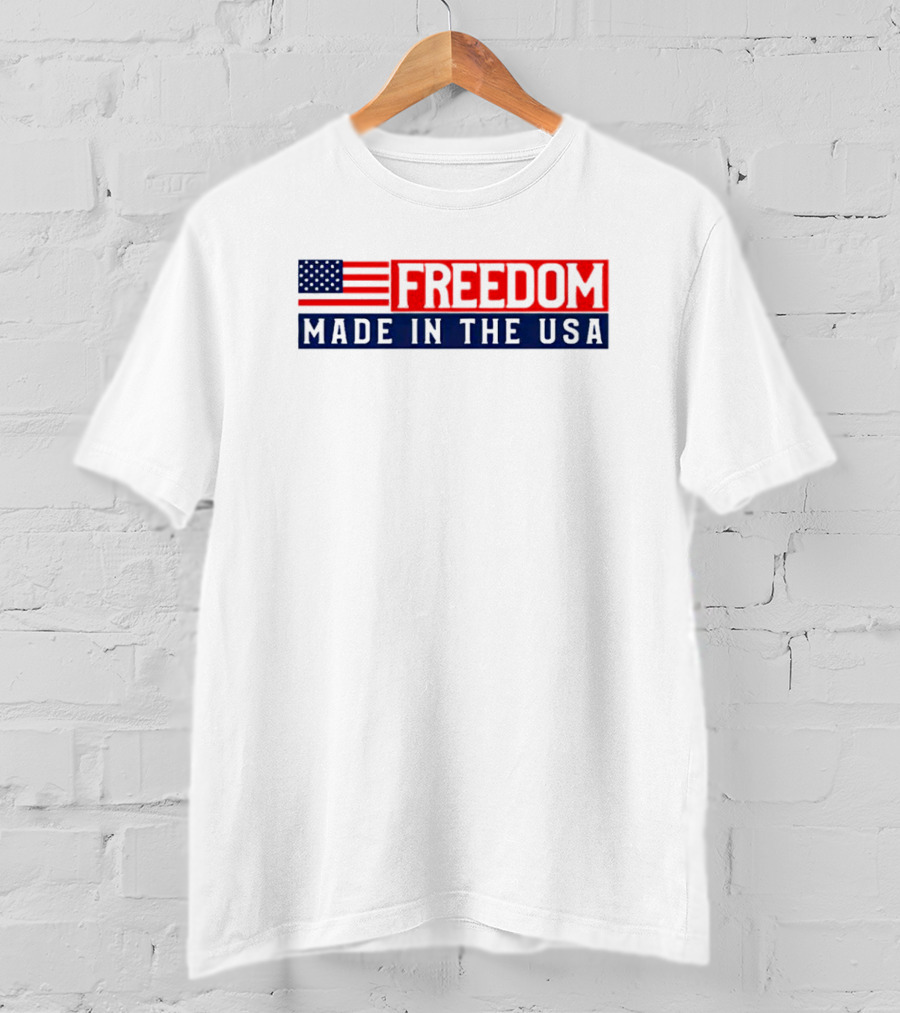 FREEDOM MADE IN THE USA American Flag T-Shirt