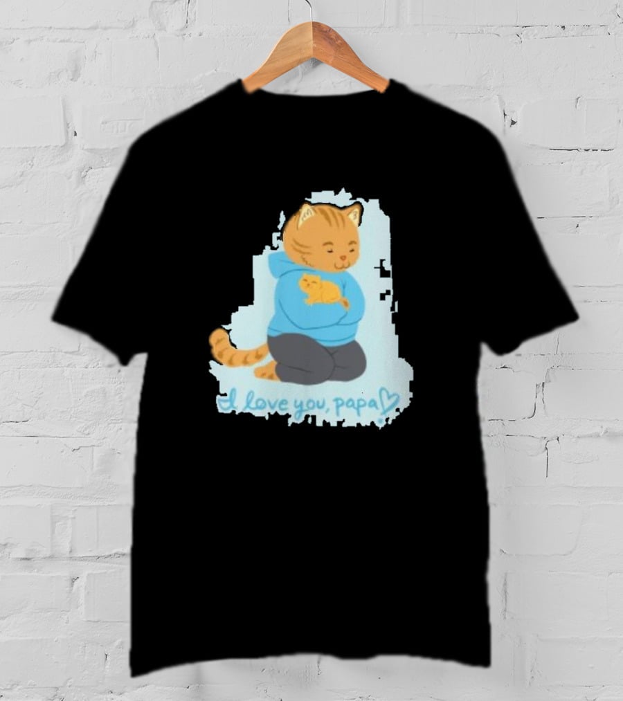 I Love You Papa Cat And Kitten Father's Day T-Shirt