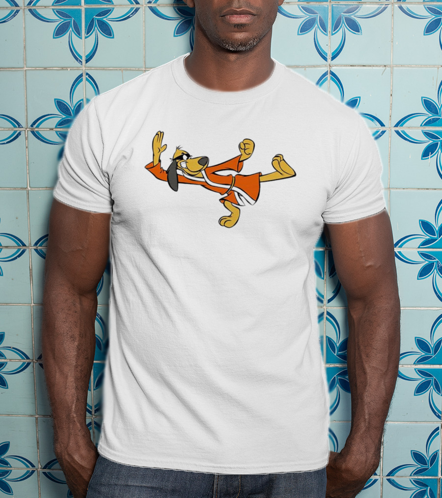 Hong Kong Phooey Cartoon Martial Arts Flying Kick T-Shirt