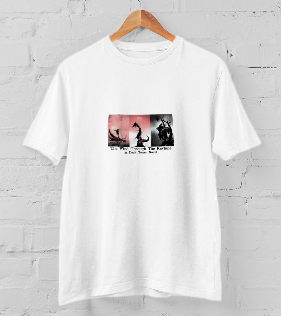 The Wind Through The Keyhole A Dark Tower Novel Dragon Silhouette Art On Red T-Shirt