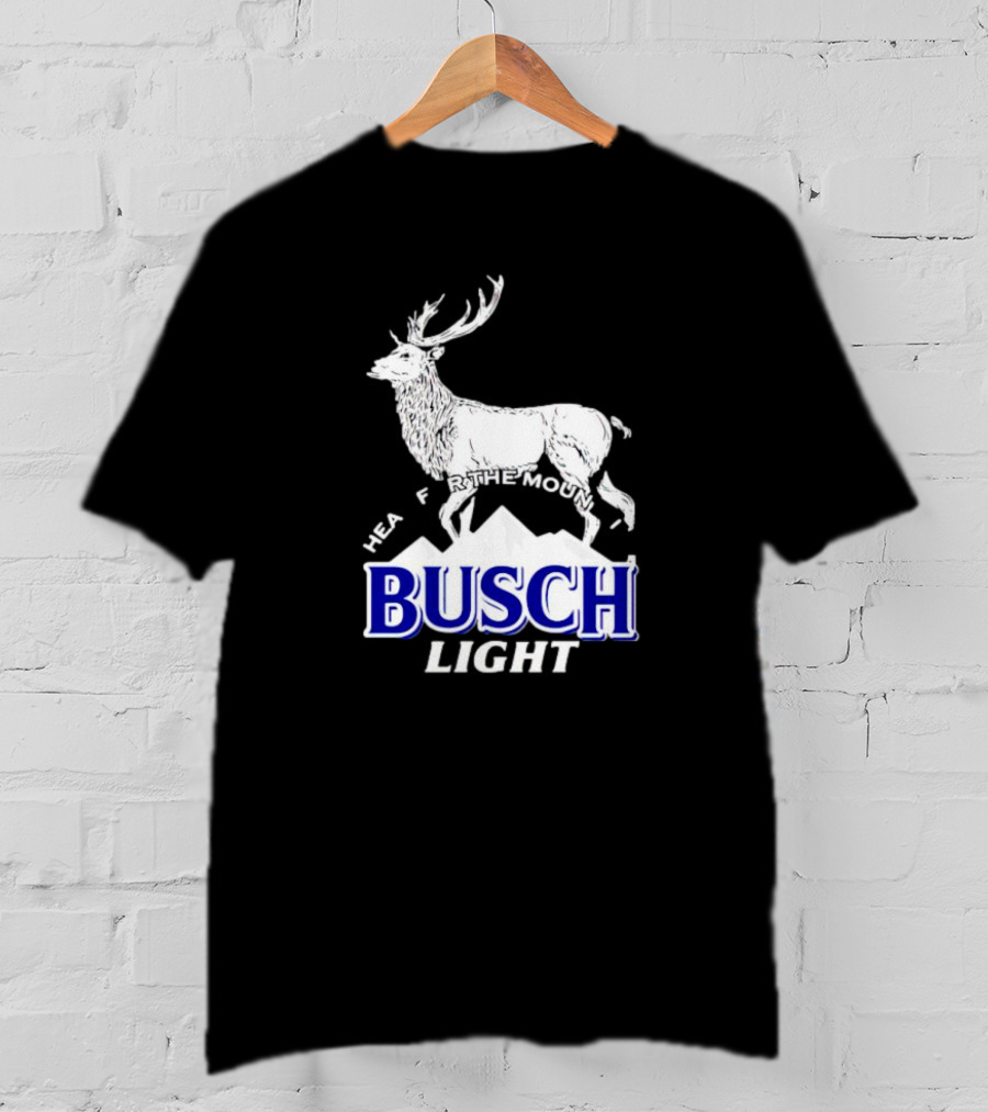 Busch Light Head For The Mountains Deer And Peaks T-Shirt