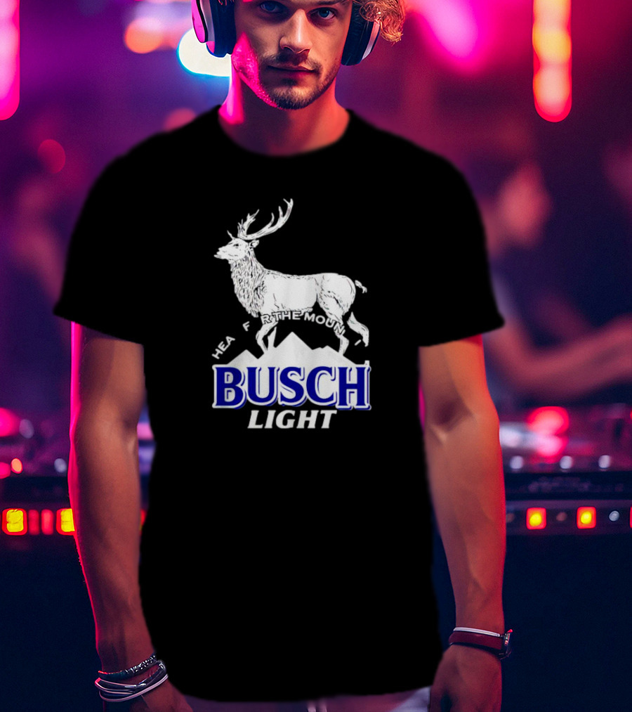 Busch Light Head For The Mountains Deer And Peaks T-Shirt