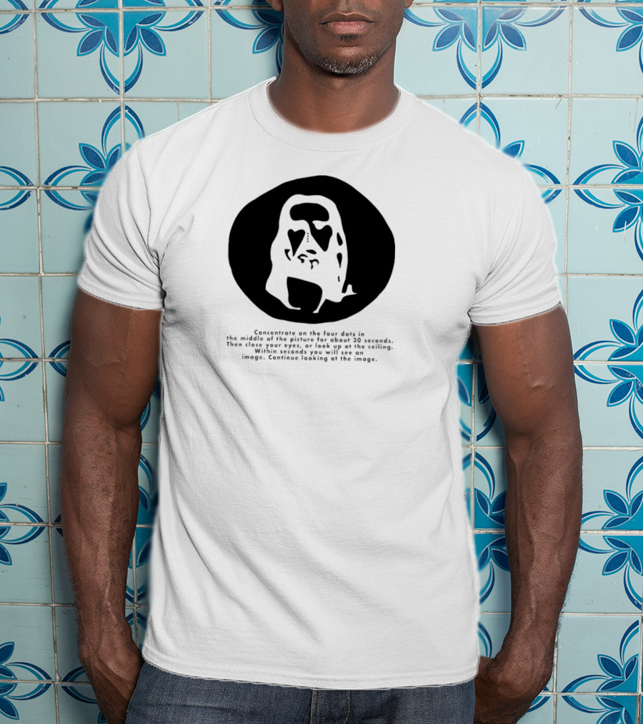 Concentrate On The Four Dots For 30 Seconds To See The Image T-Shirt