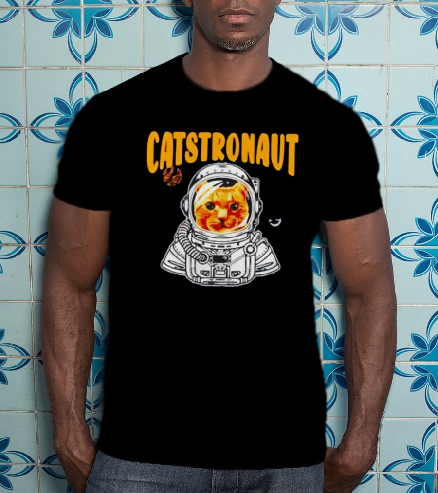 Catstronaut Funny Space Cat In Astronaut Suit T-Shirt