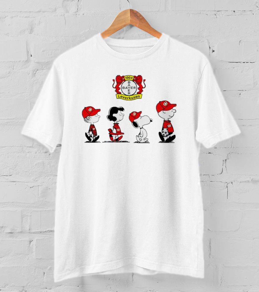 Bayer Leverkusen Peanuts Snoopy Charlie Brown Lucy Linus Soccer Fan T-Shirt
