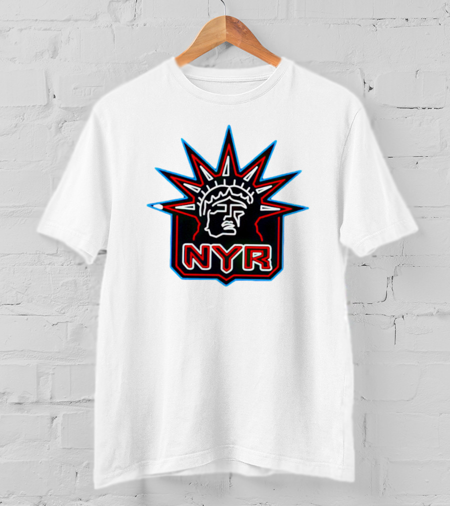 New York Rangers NYR Statue Of Liberty Neon Jersey T-Shirt