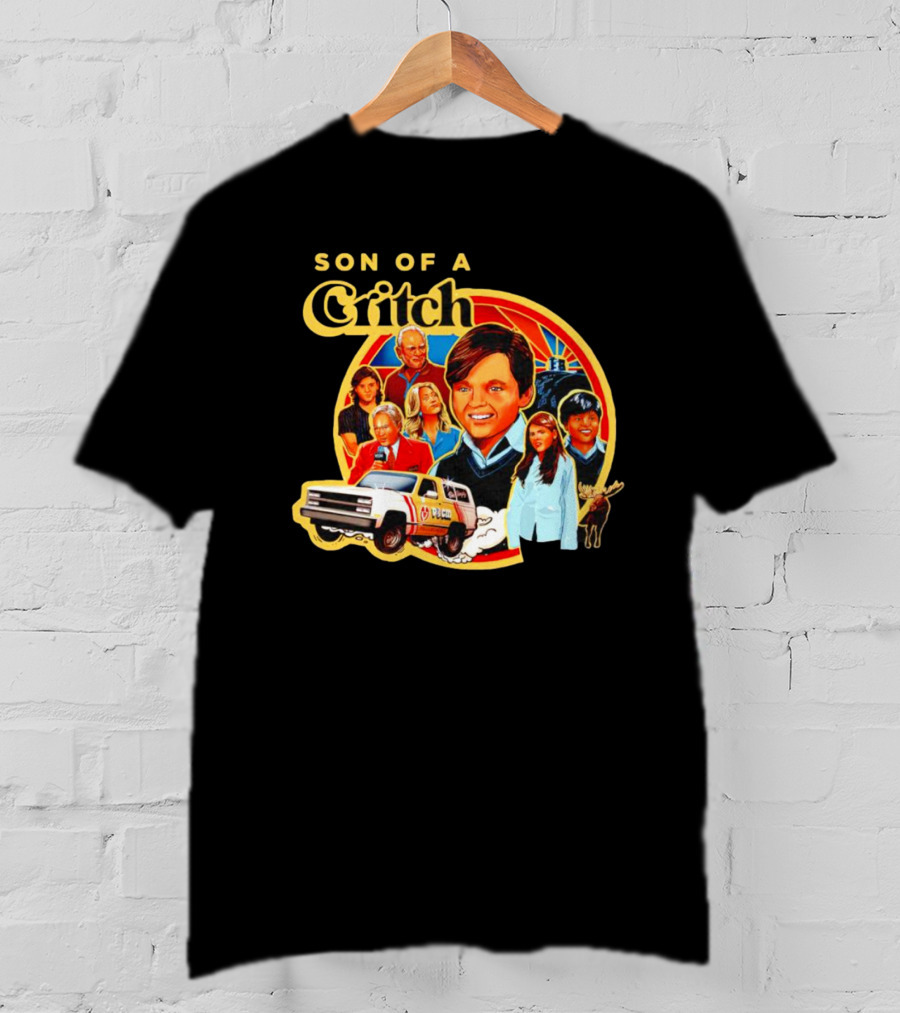 Son Of A Critch Family Adventure With Classic Car And Moose T-Shirt