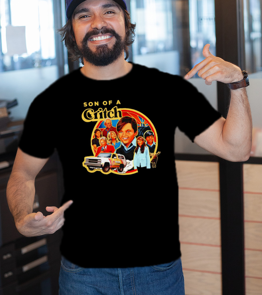 Son Of A Critch Family Adventure With Classic Car And Moose T-Shirt