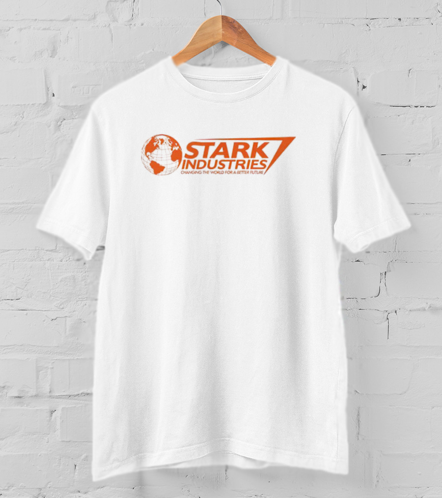 Stark Industries Changing The World For A Better Future Logo With Earth T-Shirt