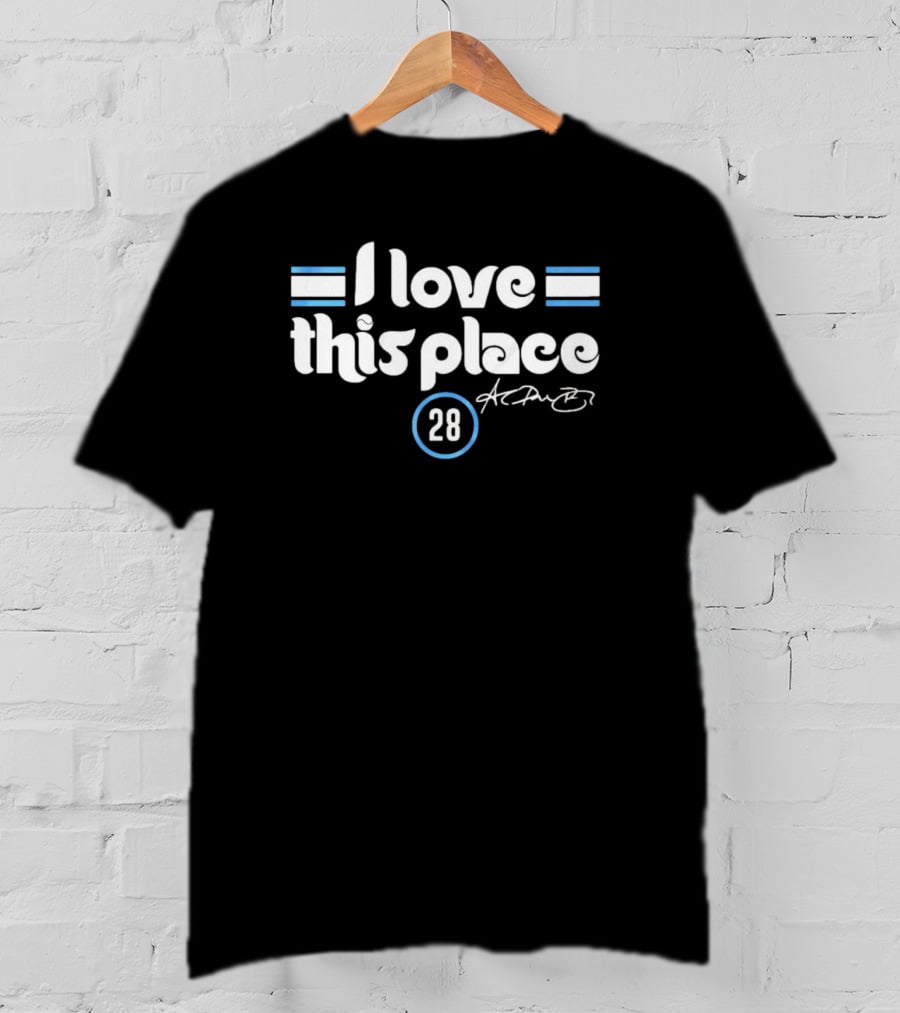 Alec Bohm I Love This Place 28 Signature Philadelphia Phillies T-Shirt