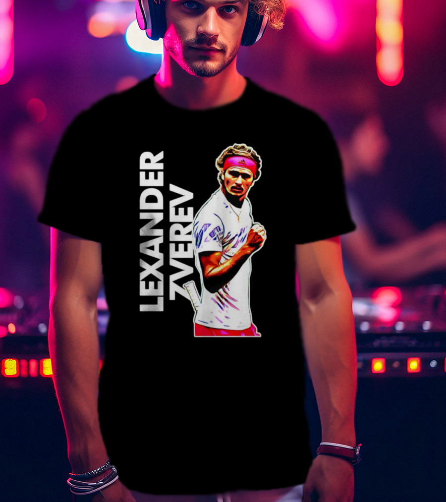 Alexander Zverev Tennis Player Vibrant Action Image T-Shirt