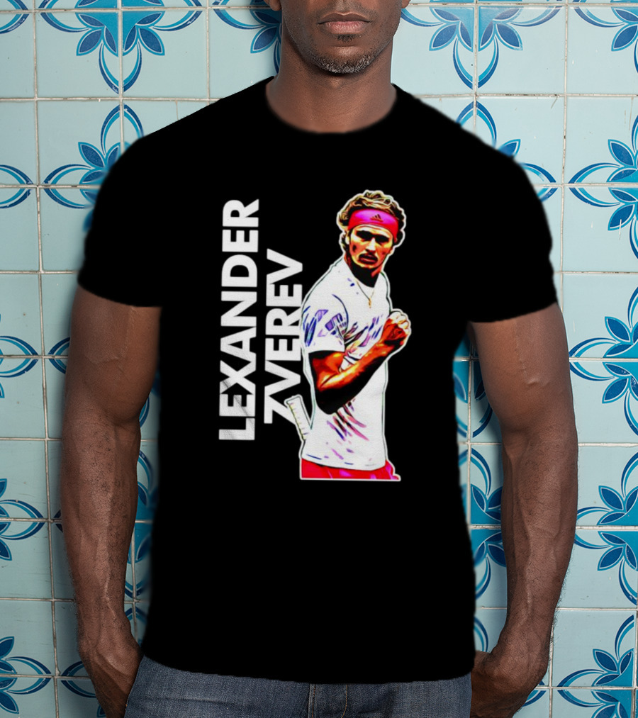 Alexander Zverev Tennis Player Vibrant Action Image T-Shirt