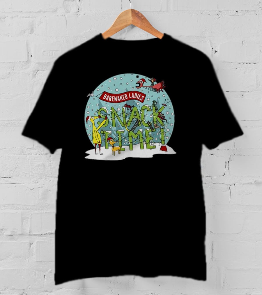 Barenaked Ladies Snacktime Children's Short Sleeve Snowy Cartoon Scene T-Shirt