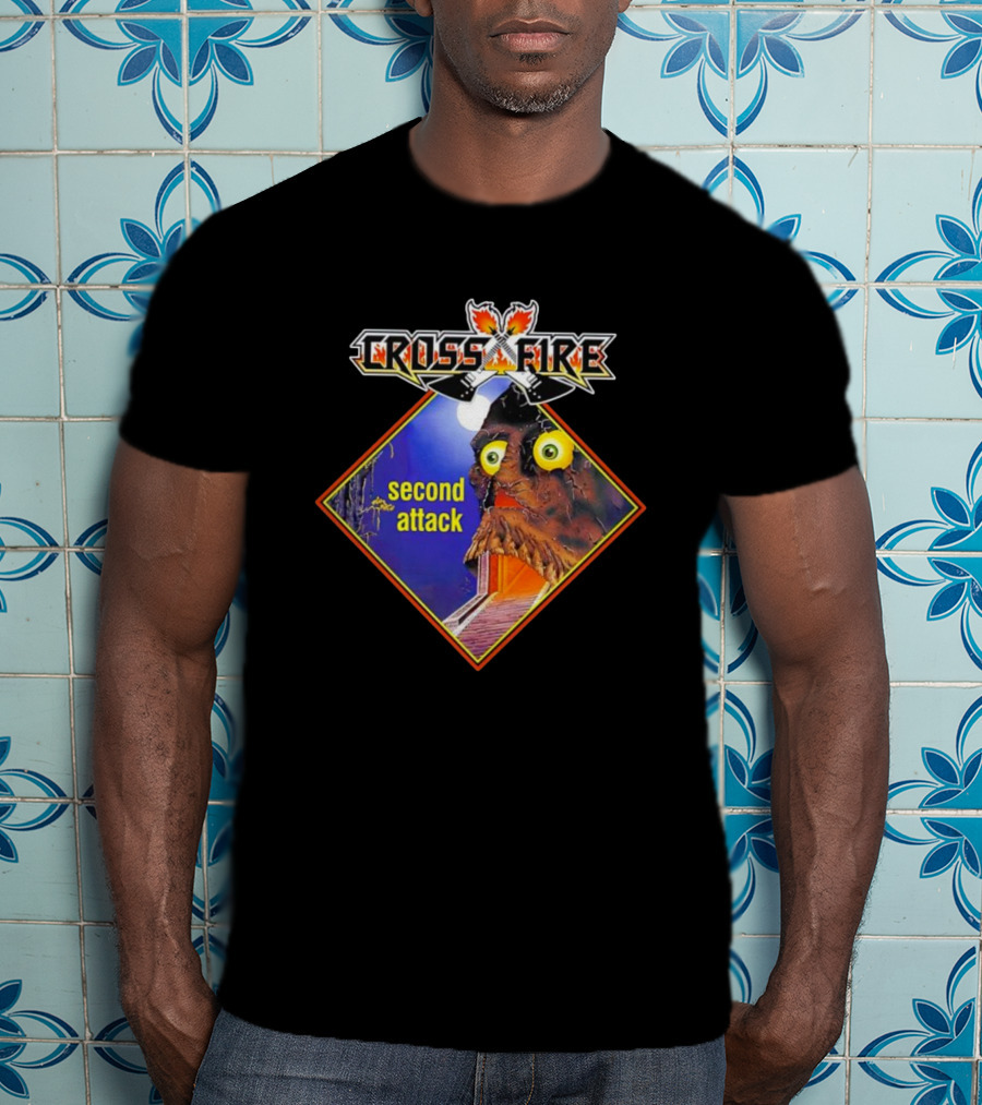 Crossfire Second Attack Monster Face With Yellow Eyes T-Shirt