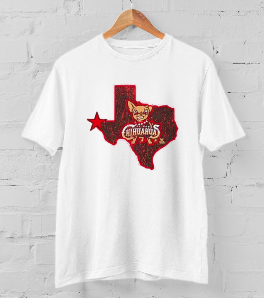 El Paso Chihuahuas Texas Map Star T-Shirt