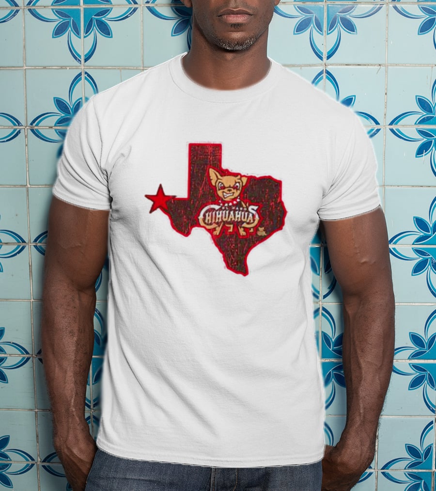 El Paso Chihuahuas Texas Map Star T-Shirt