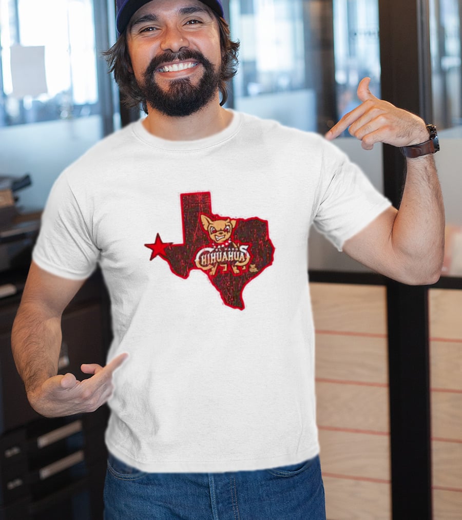 El Paso Chihuahuas Texas Map Star T-Shirt