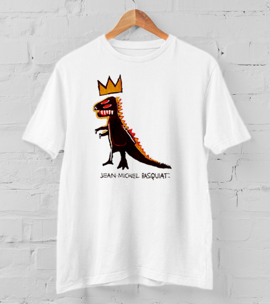 Jean Michel Basquiat Dinosaur Crown Iconic T-Shirt