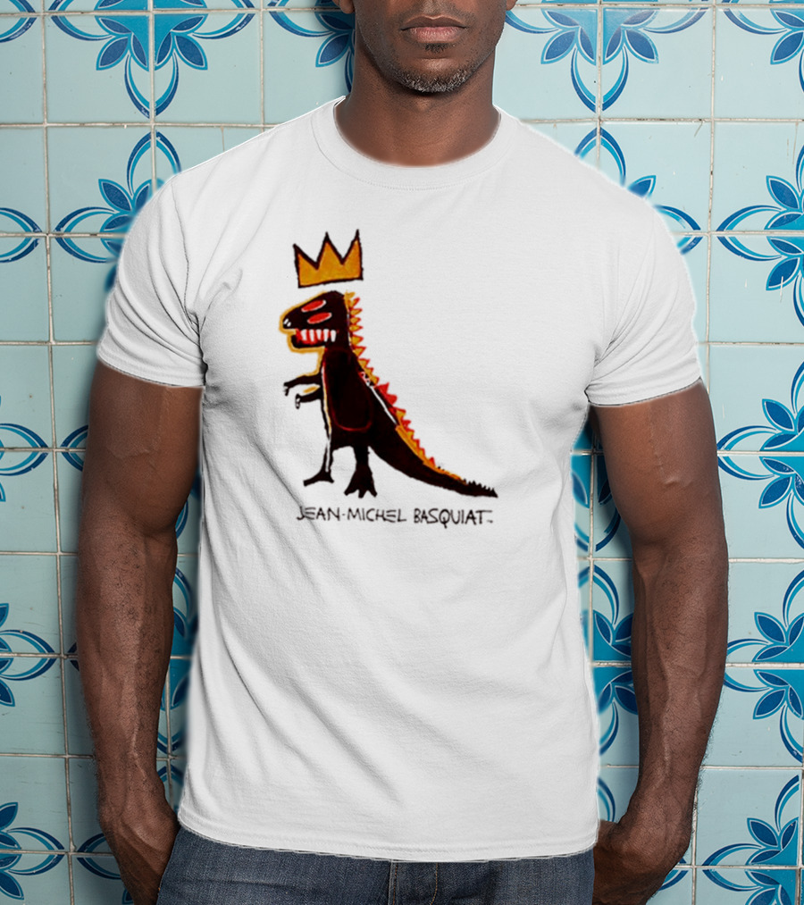 Jean Michel Basquiat Dinosaur Crown Iconic T-Shirt