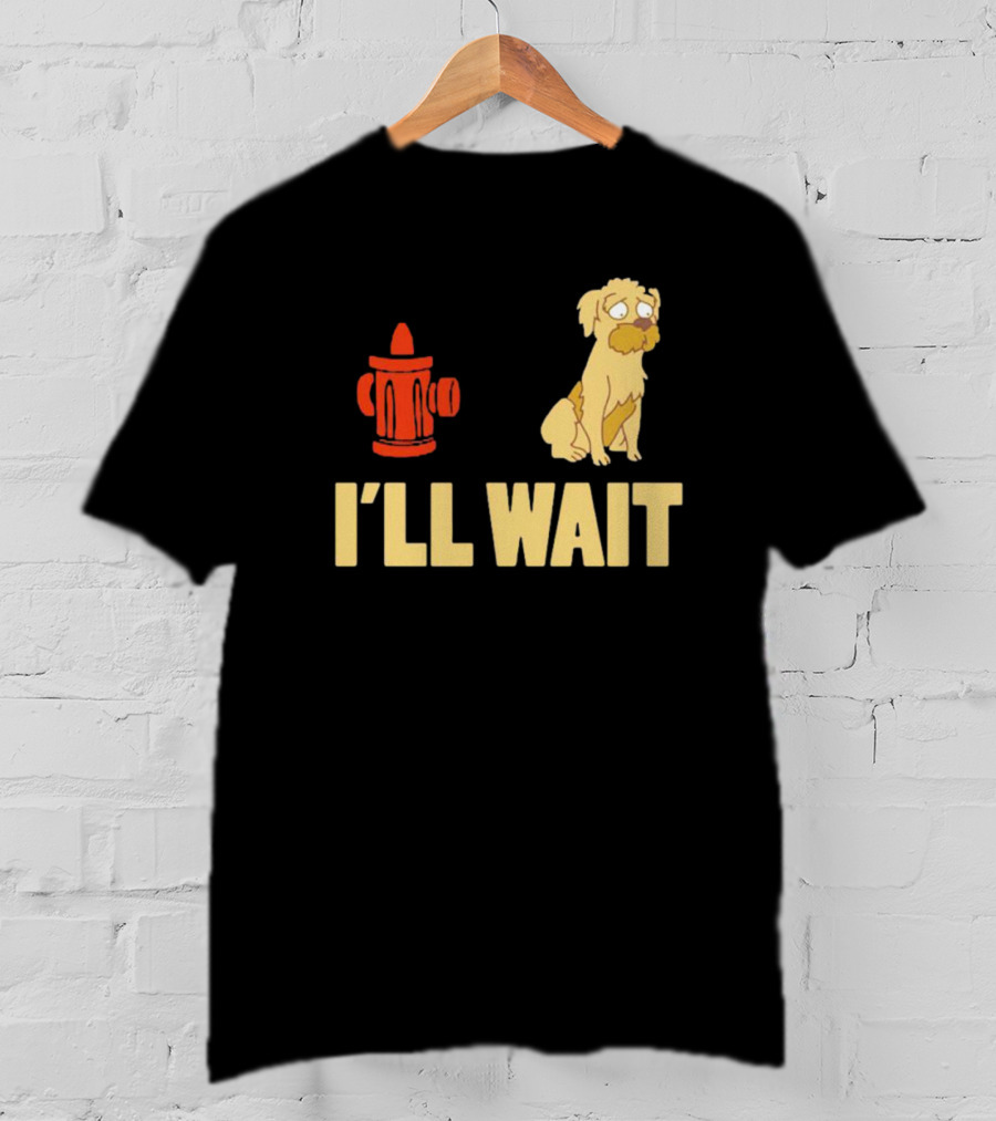 Seymour Futurama I'll Wait Fire Hydrant Dog Scene T-Shirt