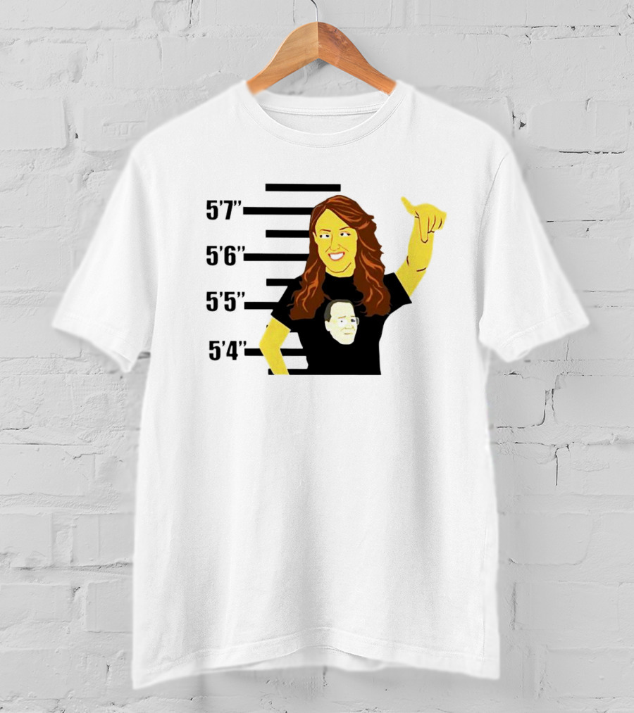 AEW Britt Baker Height Chart With Hand Gesture T-Shirt