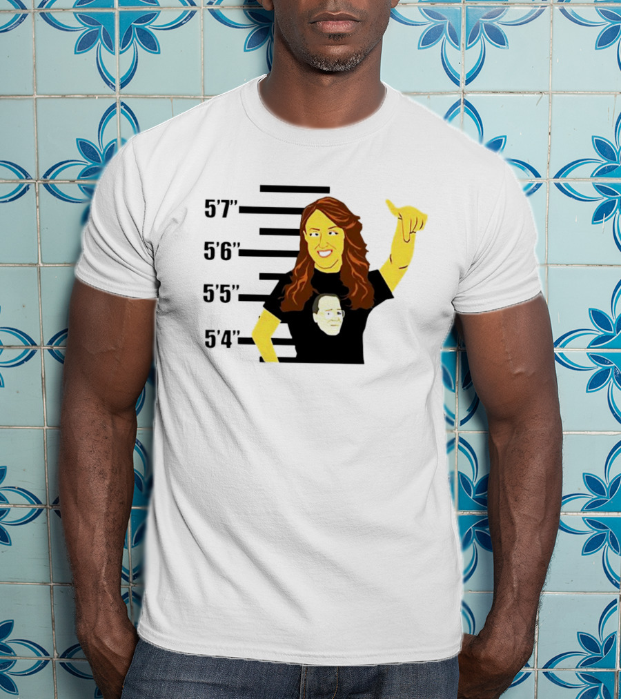 AEW Britt Baker Height Chart With Hand Gesture T-Shirt