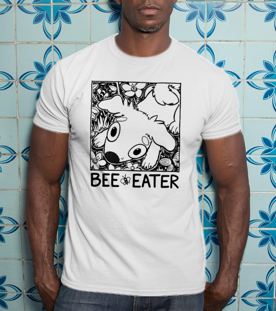 Bee Eater Puppy In Flower Garden T-Shirt