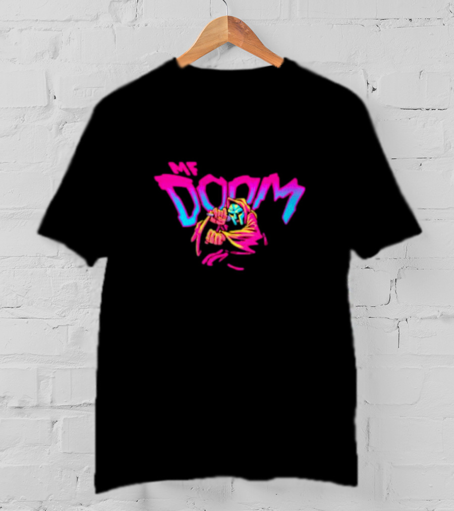 MF Doom Neon Hoodie Mic Iconic Mask T-Shirt