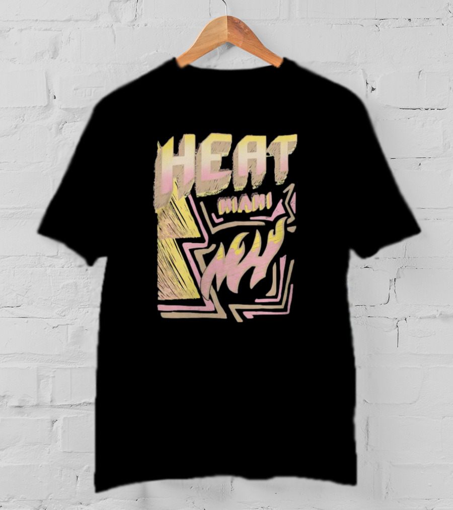 Mitchell And Ness Miami Heat Hardwood Classics Throwback HEAT MIAMI NBA T-Shirt