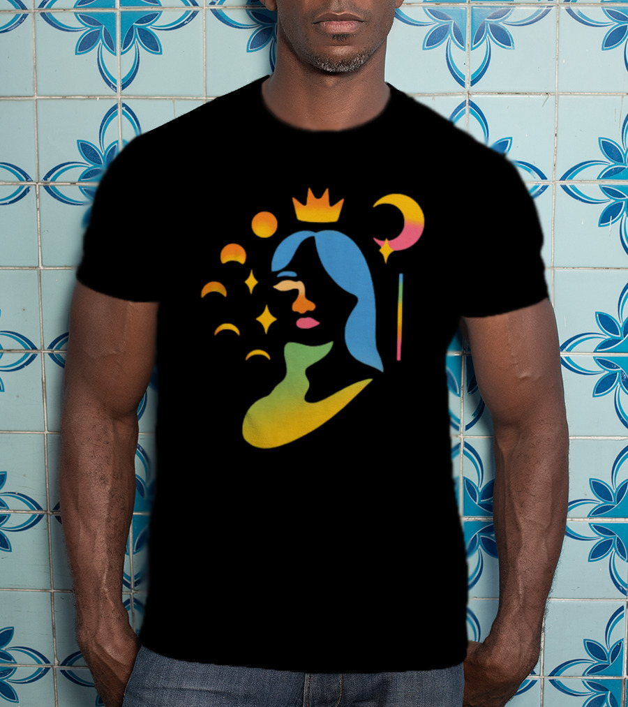 Mxmtoon Gradient Crown Moon Stars T-Shirt