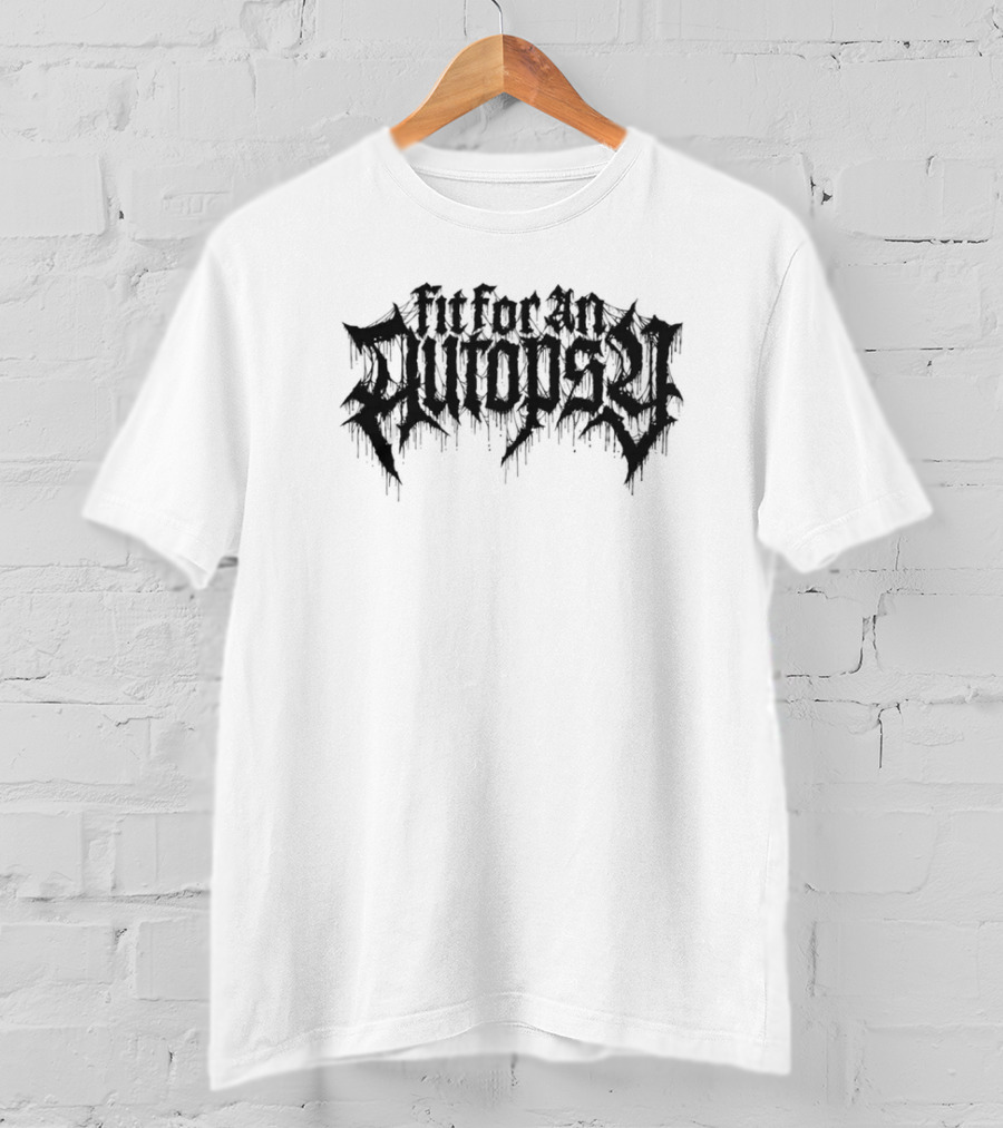 Fit For An Autopsy Dripping Black Metal Text T-Shirt