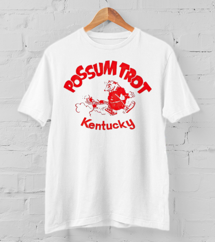 Possum Trot Kentucky Retro Skating Opossum T-Shirt
