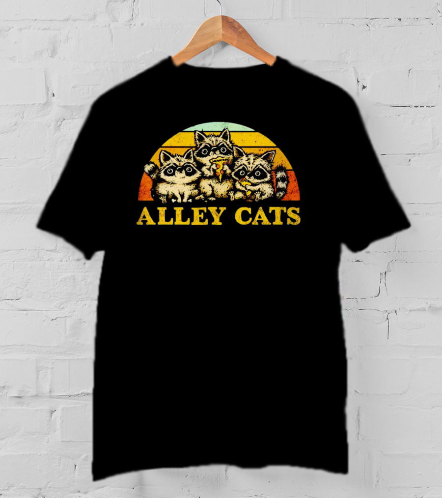 Alley Cats Retro Raccoons T-Shirt