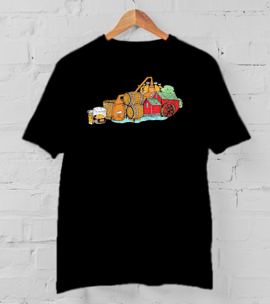 The Kentucky Neat Barrels And Distillery Barn T-Shirt