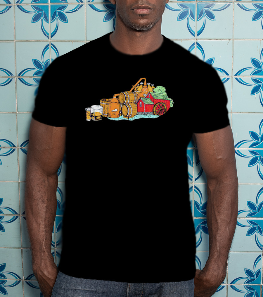 The Kentucky Neat Barrels And Distillery Barn T-Shirt