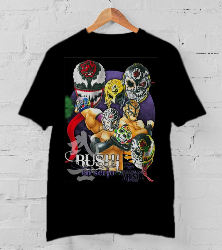 Bushi En Serio Wonderland Wrestle Face Mask Collection T-Shirt