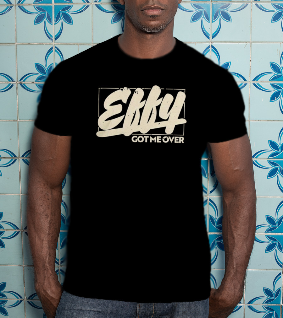 Effy Got Me Over Retro Styled Text Block T-Shirt