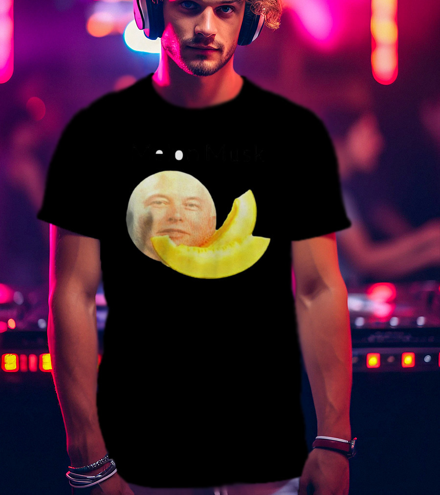 Melon Musk Canary Musk Face With Melon Slice T-Shirt
