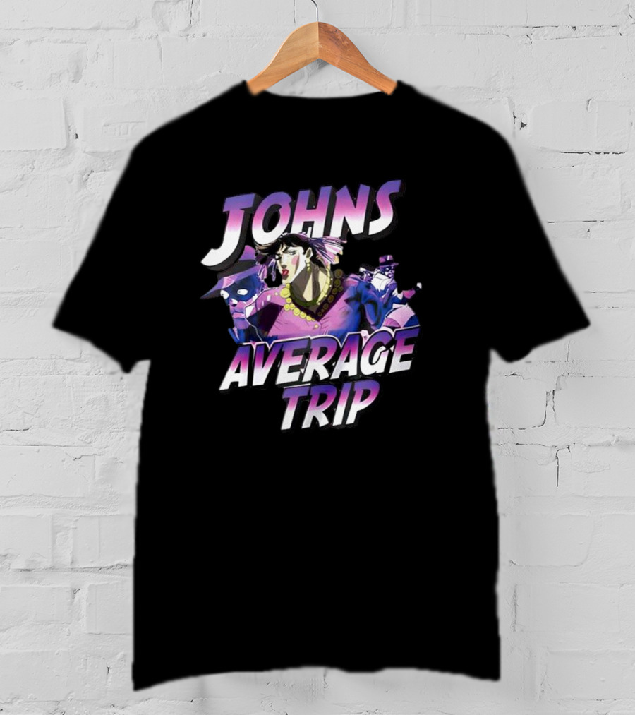John's Average Trip Manga Style Adventure And Characters T-Shirt