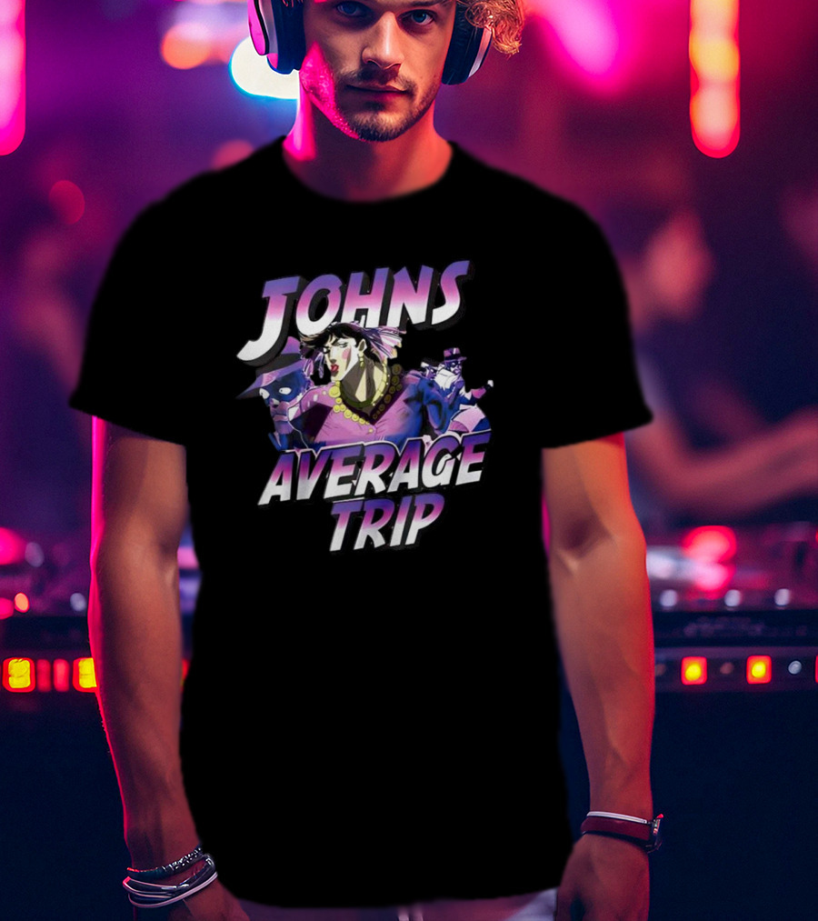 John's Average Trip Manga Style Adventure And Characters T-Shirt