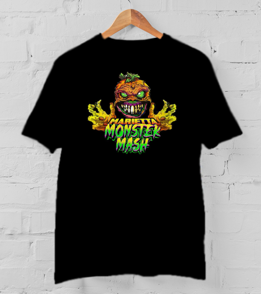 Marietta Monster Mash Pumpkin Seed Halloween T-Shirt