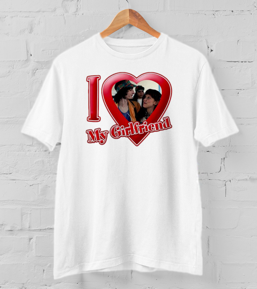 Mike Wheeler I Love My Girlfriend Heart Image T-Shirt