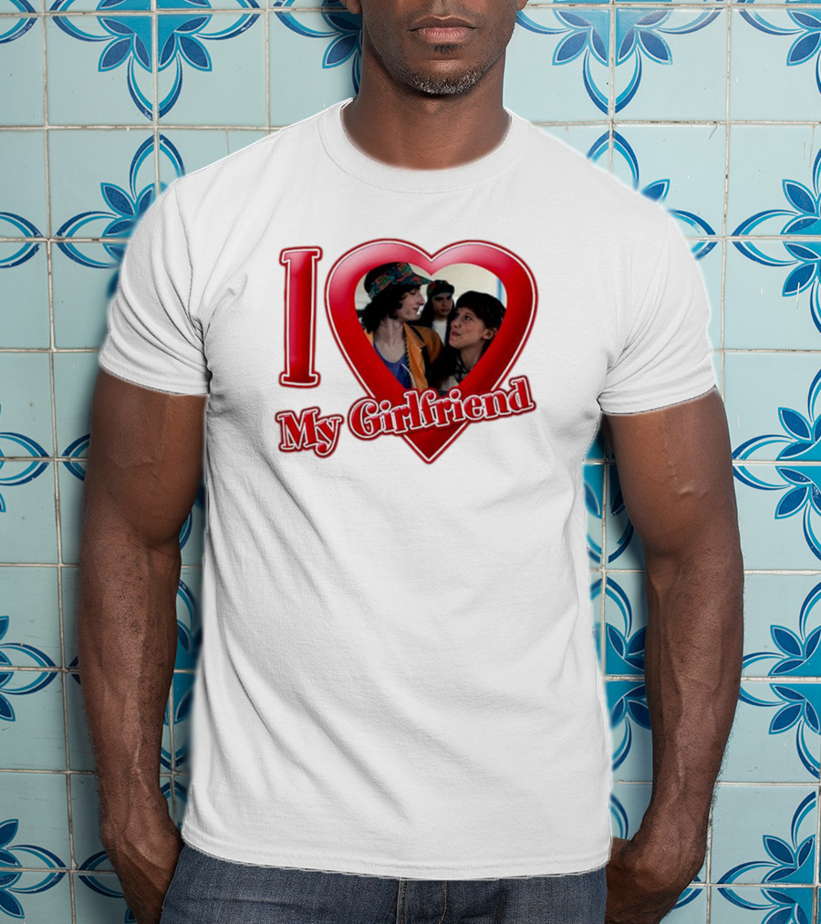 Mike Wheeler I Love My Girlfriend Heart Image T-Shirt