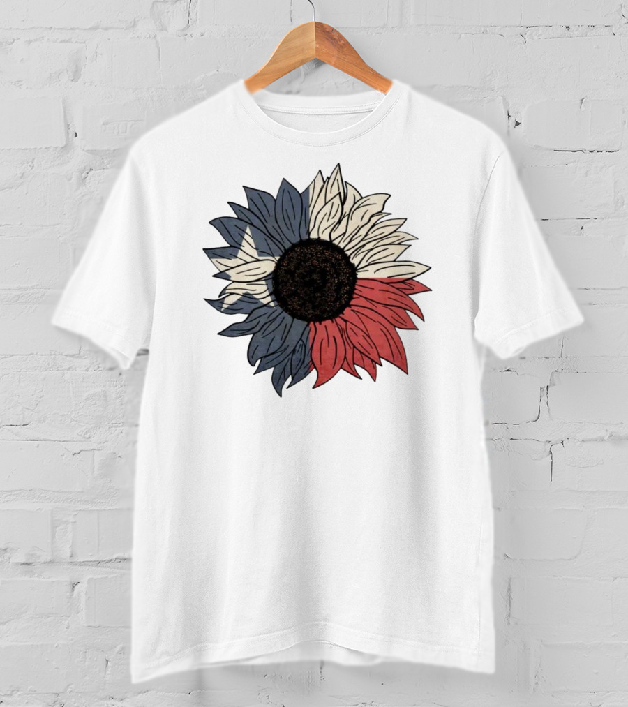 Texas Flag Sunflower Bloom T-Shirt