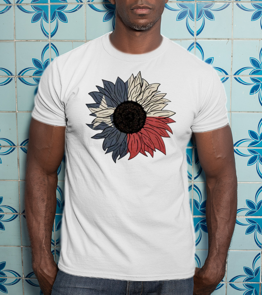 Texas Flag Sunflower Bloom T-Shirt