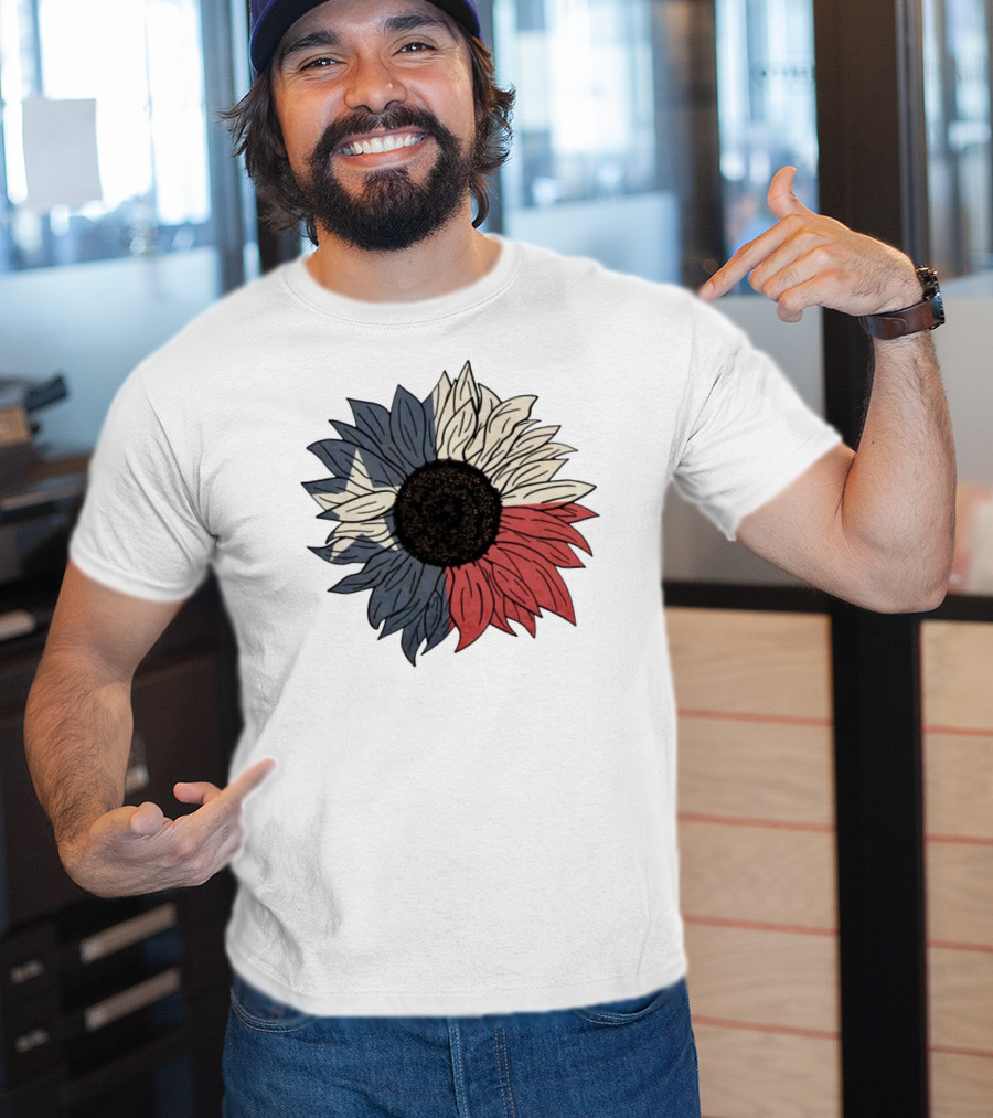 Texas Flag Sunflower Bloom T-Shirt