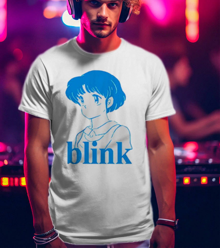Blink Anime Girl Blue T-Shirt